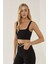 Kadın Temel Kare Yaka Atlet Black 6