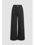 Kadın Yüksek Bel Wide Leg Kot Pantolon Black 7
