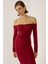 Kadın Açık Omuzlu Midi Elbise Red 8