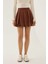 Kadın Mini Balon Etek Brown 7