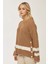 Kadın Rahat Fit Triko Kazak Brown 5