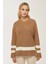 Kadın Rahat Fit Triko Kazak Brown 7