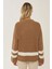 Kadın Rahat Fit Triko Kazak Brown 8