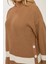 Kadın Rahat Fit Triko Kazak Brown 9