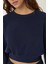 Kadın Kısa Sweatshirt Blue 10
