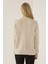 Kadın Fiyonk Desenli Relaxed Fit Triko Kazak Natural 11