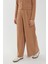 Kadın Esnek Bel Geniş Paça Pantolon Brown 8