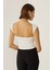 Kadın Sırtı Açık Crop Top Beyaz 10