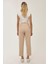 Kadın Nude Fitted Yüksek Bel Pantolon Natural 9