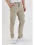 Erkek Bol Paça Esnek Krem Kargo Cepli Pantolon 6