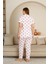 %100 Pamuk Düğmeli Kadın Pijama Takımı 3