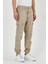 Erkek Lastikli Kargo Cepli Krem Jogger Pantolon 5