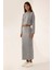 Kadın Düşük Bel Örme Bodycon Maxi Etek Grey 9