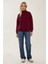 Kadın Regular Fit Örme Sweatshirt Red 9