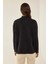Kadın Rahat Kesim Yarım Yüksek Yaka Sweatshirt Black 10