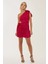 Kadın Kırmızı Fiyonklu Mini Parti Elbisesi Kırmızı 8