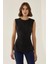 Kadın Siyah Peplum Üst Black 6