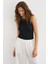 Kadın Halter Yaka Örme Üst Black 8