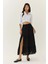Kadın Yüksek Bel Yırtmaçlı Maxi Etek Black 7