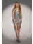 Kadın V Yaka Kolsuz Bodycon Simli Mini Elbise Grey 9