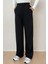 Kadın Cırt Cırt Kapamalı Yüksek Bel Pileli Wide Leg Pantolon Black 10