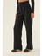 Kadın Cırt Cırt Kapamalı Yüksek Bel Pileli Wide Leg Pantolon Black 17
