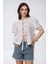 Kadın Önü Fiyonklu Pamuklu Bluz White 7