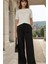 Kadın Wide Leg Pileli Pantolon Black 9