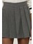 Kadın Pileli Mini Etek Grey 9