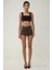Kadın Suni Deri Hot Şort Brown 7