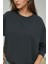 Kadın Oversize Bisiklet Yaka Basic Sweatshirt Gri 10