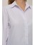 Kadın Klasik Uzun Kollu Pamuklu Gömlek White 9
