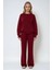 Kadın Bağlama Detaylı Lastik Bel Geniş Paça Eşofman Altı Red 6