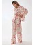 Kadın Baskılı Saten Pijama Takımı Multicolor 8