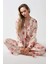 Kadın Baskılı Saten Pijama Takımı Multicolor 11
