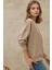 Kadın Oversize Bisiklet Yaka Basic Sweatshirt Natural 8