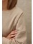 Kadın Oversize Bisiklet Yaka Basic Sweatshirt Natural 10