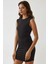 Kadın Bisiklet Yaka Pensli Mini Elbise Black 7