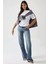 Kadın Fitted Bisiklet Yaka Tişört White 9