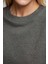 Kadın Oversize Bisiklet Yaka Basic Sweatshirt Arduvaz Grisi 9