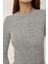 Kadın Yuvarlak Yaka Desenli Maxi Elbise Grey 10