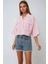 Kadın Zarf Cepli Kısa Gömlek Pink 8