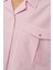 Kadın Zarf Cepli Kısa Gömlek Pink 12