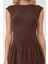 Kadın Dokulu Kolsuz Mini Elbise Kahverengi 8