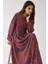 Kadın Baskılı A-Form Modest Elbise, Bisiklet Yaka Orange 9