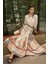 Kadın Baskılı Uzun Kol Kemerli Modest Elbise White 9
