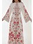 Kadın Baskılı Uzun Kol Kemerli Modest Elbise Multicolor 9