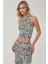 Kadın Geniş Paça Zebra Desenli Pantolon Multicolor 8