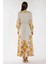 Kadın Baskılı Uzun Kol Kuşaklı Modest Elbise Multicolor 12