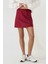 Kadın Saten Mini Etek Bordo Kırmızı 7